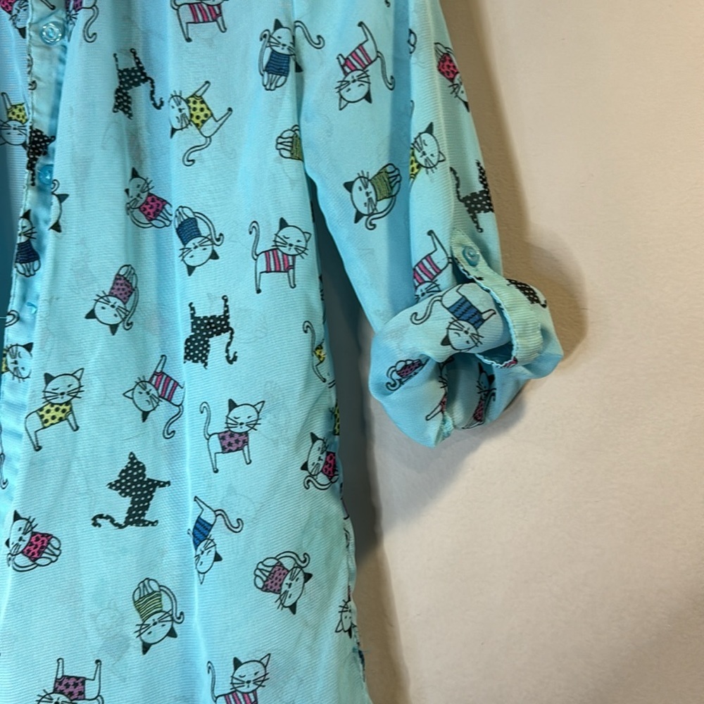 Kitty sheer button down top - Picture 5 of 12